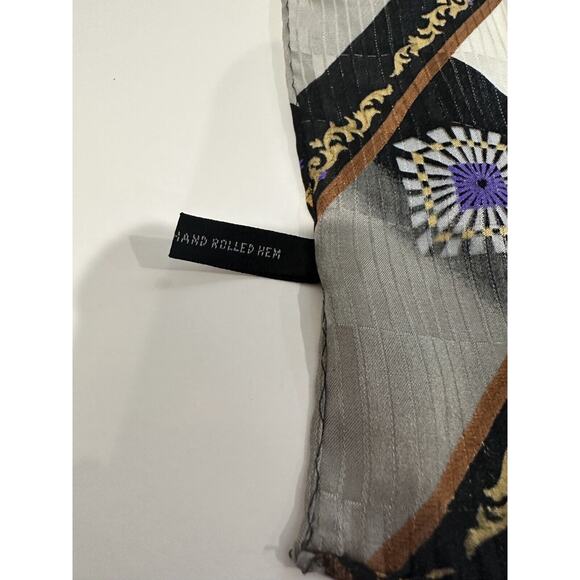 10” Satin 100% Silk Pocket Square, Hanky, handkerchief, Black And Tan Hand Roll - Picture 5 of 8